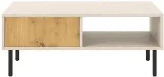 Nowoczesny stolik kawowy na nóżkach kaszmir + dąb artisan A3-S20