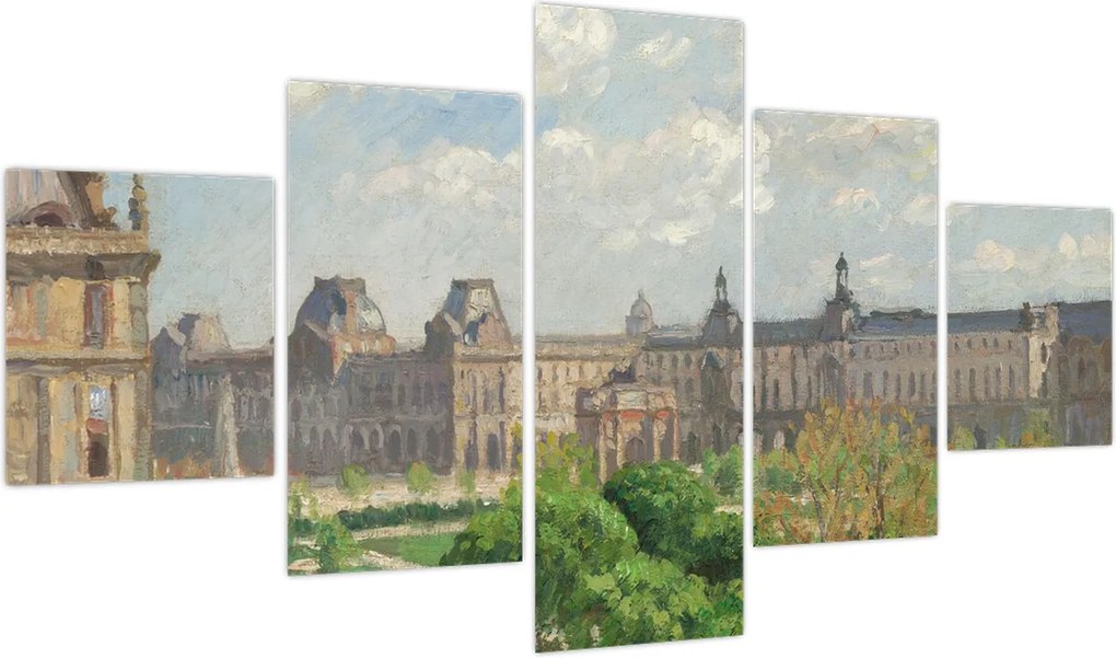 Obraz - Camille Pissarro, Place du Carrousel, Paris, reprodukcje (125x70 cm)