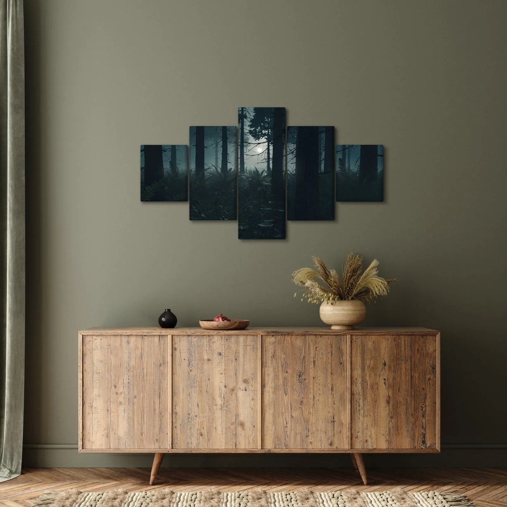 Obraz - Paproć w świetle księżyca (125x70 cm)