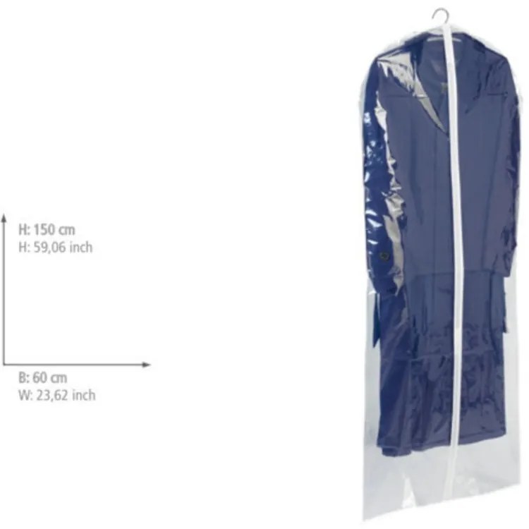 Przezroczysty pokrowiec na garnitur Wenko Transparent, 150x60 cm