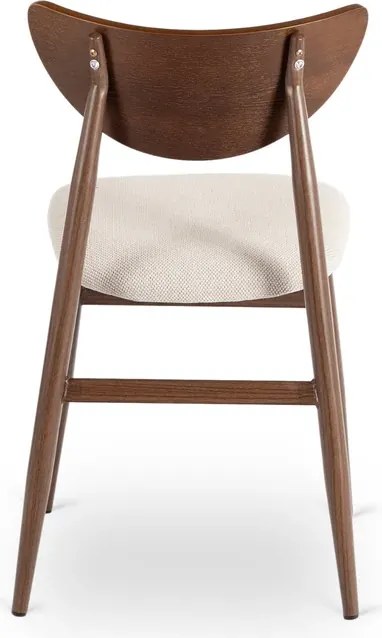 Zestaw Stół Okrągły Rozkładany HARRY 102-142 cm Orzech/Czarny i 4 Krzesła BRAGA Orzech/Krem