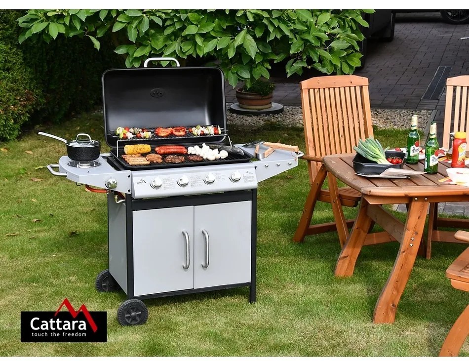 Cattara Grill gazowy na kółkach Master Cheef, 133 x 98 x 51 cm