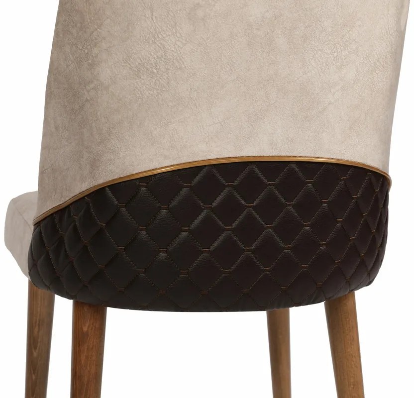 Zestaw krzeseł do jadalni Nova Cream and Walnut, 2szt., 2 szt.