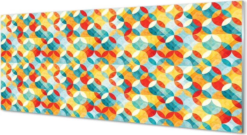 Szklany Panel Barwne Wzory Geometryczne