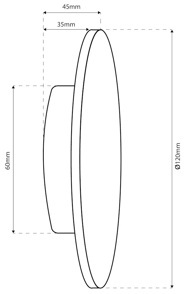 Kinkiet wewnętrzny i zewnętrzny 12 cm Disk 9W 3CCT IP65 Czarny