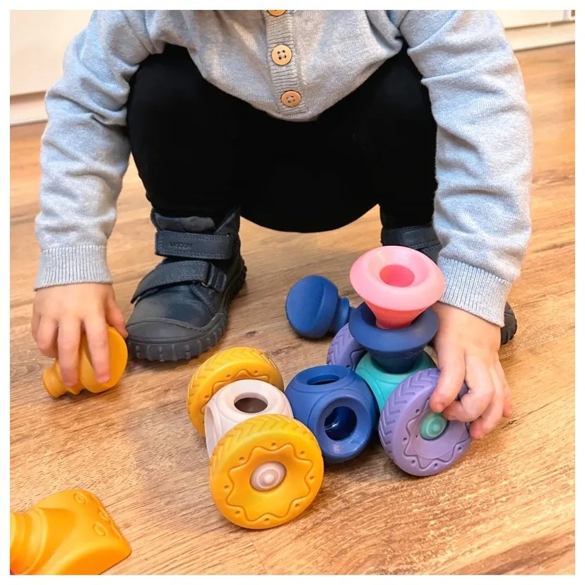 Woopie baby klocki sensoryczne konstrukcyjne układanka do ściskania 13 el.