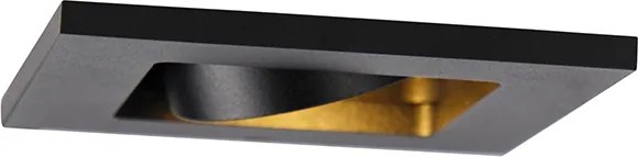 Zestaw 10 czarnych wpuszczanych reflektorów regulowanych - Qure