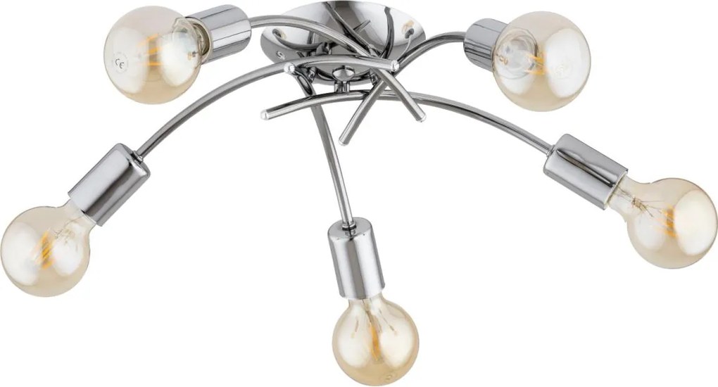 Przysufitowy żyrandol TORIZO 5xE27/15W/230V błyszczący chrom