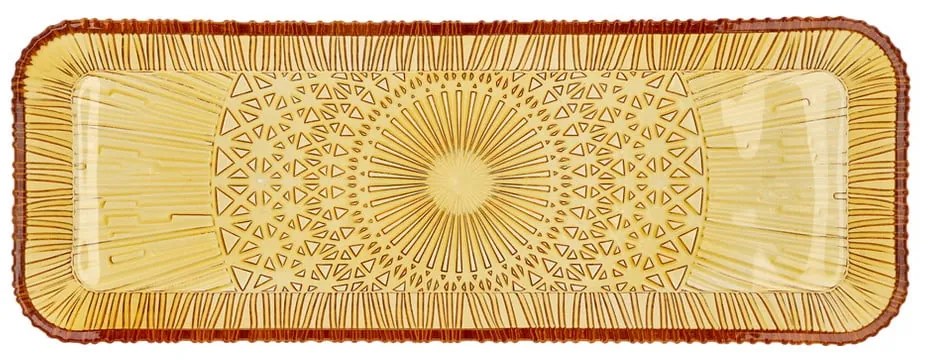 Pomarańczowy szklany półmisek 14x38 cm Kusintha – Bitz