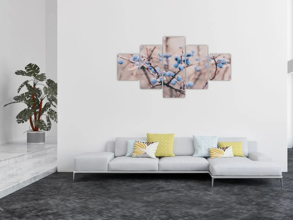 Obraz jagód na krzaku (125x70 cm)