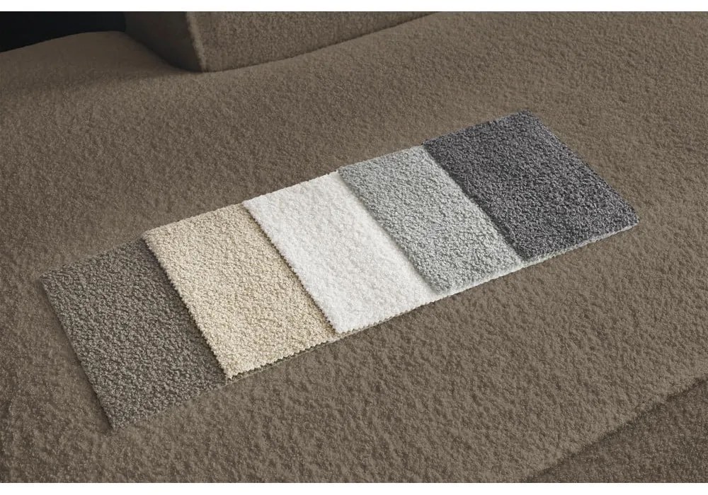 Brązowy podnóżek modułowy z materiału bouclé Megeve – Bobochic Paris