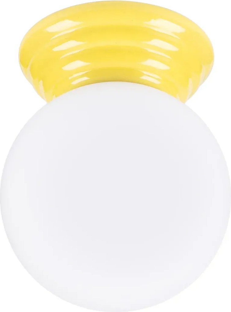 Żółty ścienny plafon z okragłym kloszem M165-Weskom