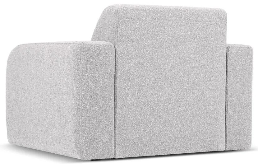 Jasnoszary fotel z materiału bouclé Molino – Micadoni Home