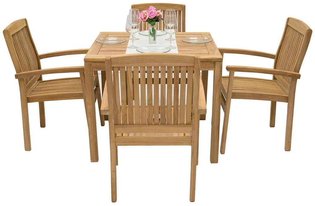 Zestaw ogrodowy teak HARMONY QUATRO 1 + 4