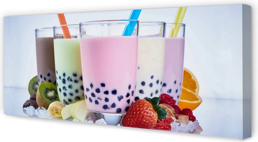 Obraz na płótnie Kremowe Shake'i Owocowe