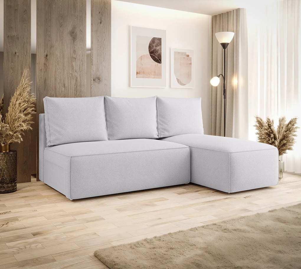 Jasnoszary narożnik z funkcją spania A9-F34