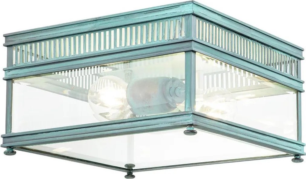 Elstead HOLBORN-F-VDG - Lampa zewnętrzna HOLBORN 2xE27/60W/230V IP44 turkusowa
