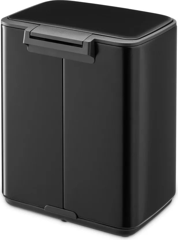 Stalowy kosz na śmieci z pedałem w kolorze matowej czerni 7 l Bo – Brabantia