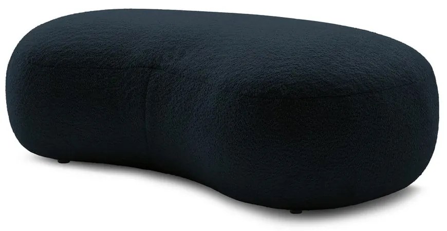 Ciemnoniebieski podnóżek z materiału bouclé Saint-Germain – Bobochic Paris