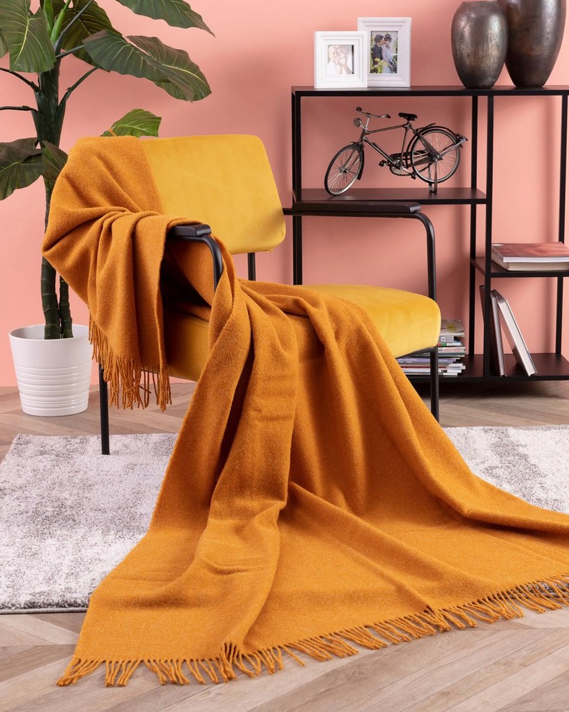 Pled Zelandia 140x200cm melange mustard