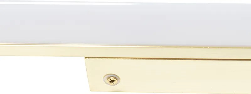 Lampa ścienna do łazienki mosiądz 92 cm z wbudowanym LED IP44 - Cascada