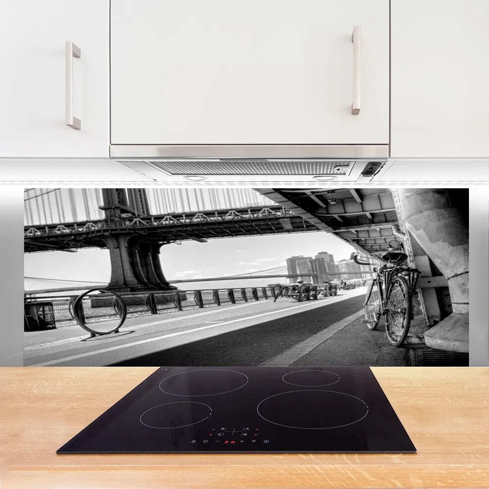 Panel Szklany do Kuchni Rowerowy Szlak nad Mostem