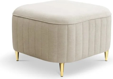 Pufa LAREN w kolorze kremowym w tkaninie CASTEL 03