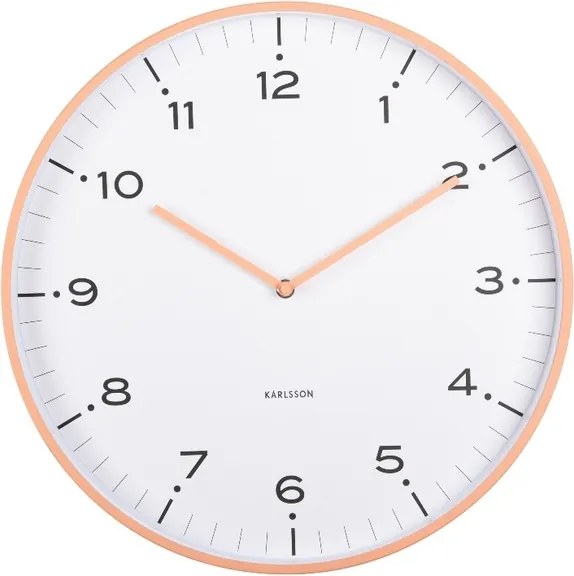Karlsson 6011OR designerski zegar ścienny pomarańczowy, średnica 40 cm