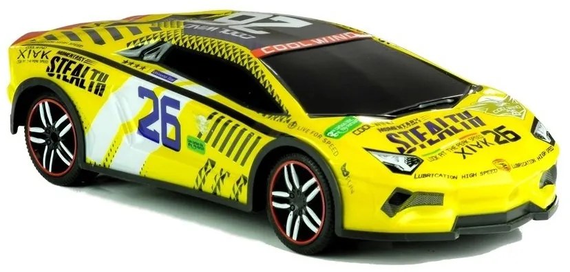 Auto zdalnie sterowane sportowe pilot r/c żółte