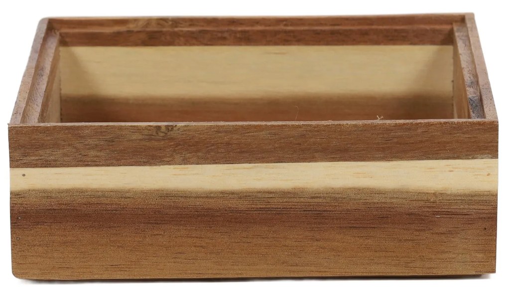 Drewniany organizer na biurko HEDO do szuflady, 15 x 15 x 5 cm