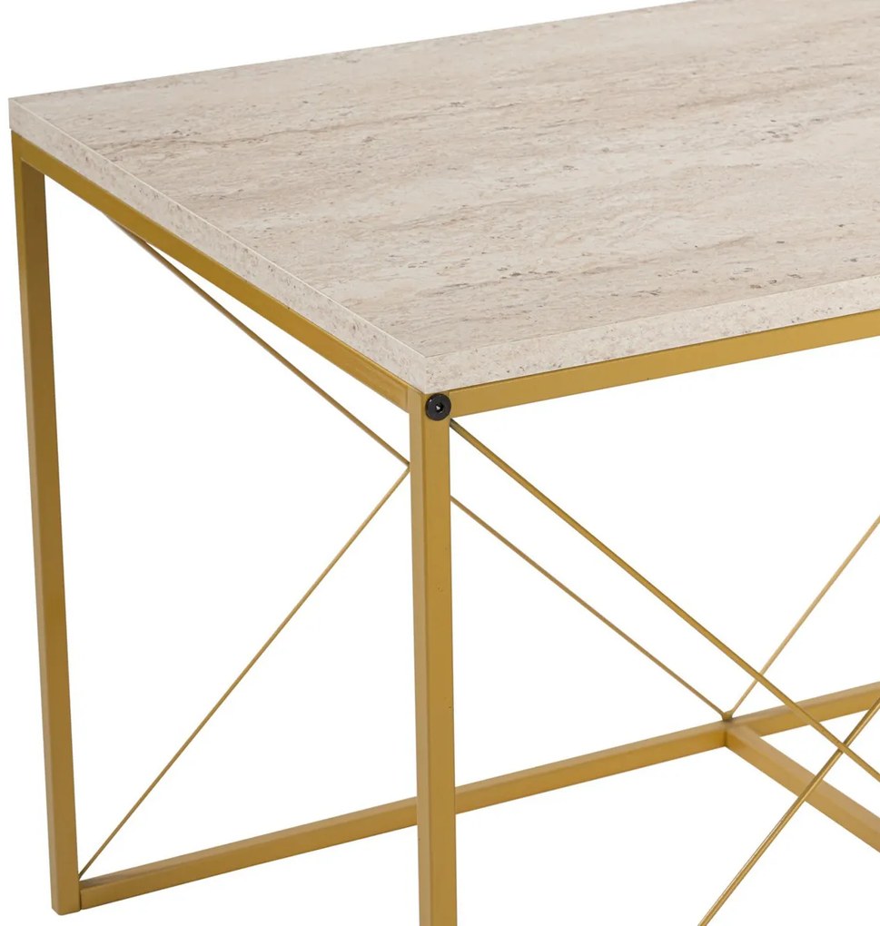 Stolik konferencyjny Defne Gold Travertine