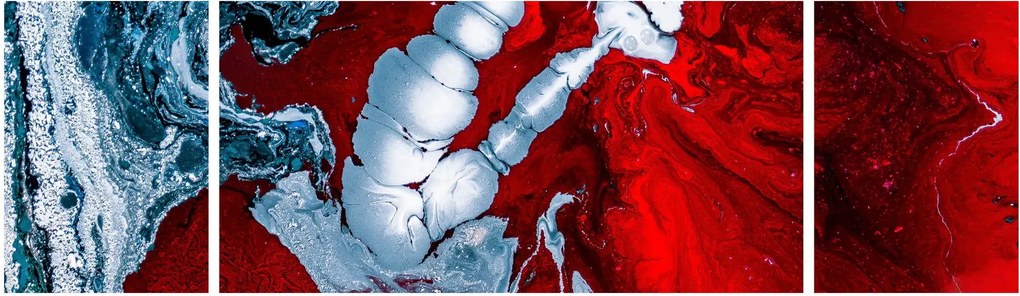 Obraz abstrakcyjnych plam (170x50 cm)