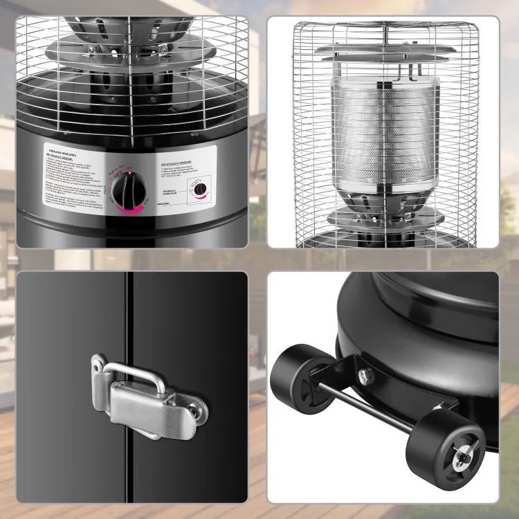 Ogrzewacz gazowy ogrodowy H637, 11 kW - parasol grzewczy tarasowy