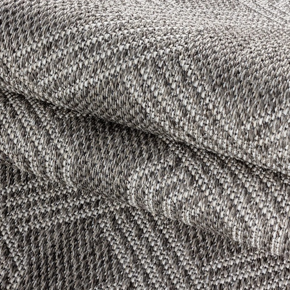 Dywan płaskotkany Aruba heksagon szary 200 cm x 290 cm