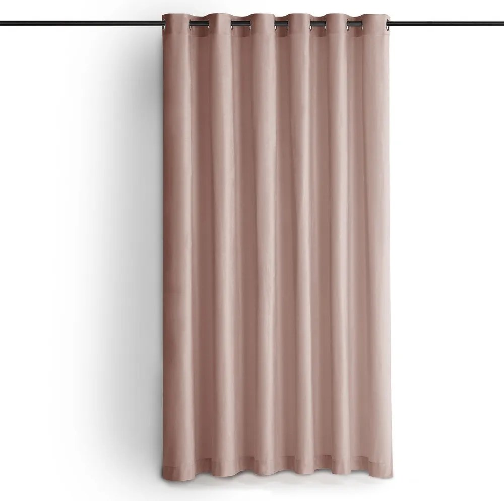 Jasnoróżowa aksamitna zasłona częściowo zaciemniająca (dimout) 400x300 cm Velto – Filumi