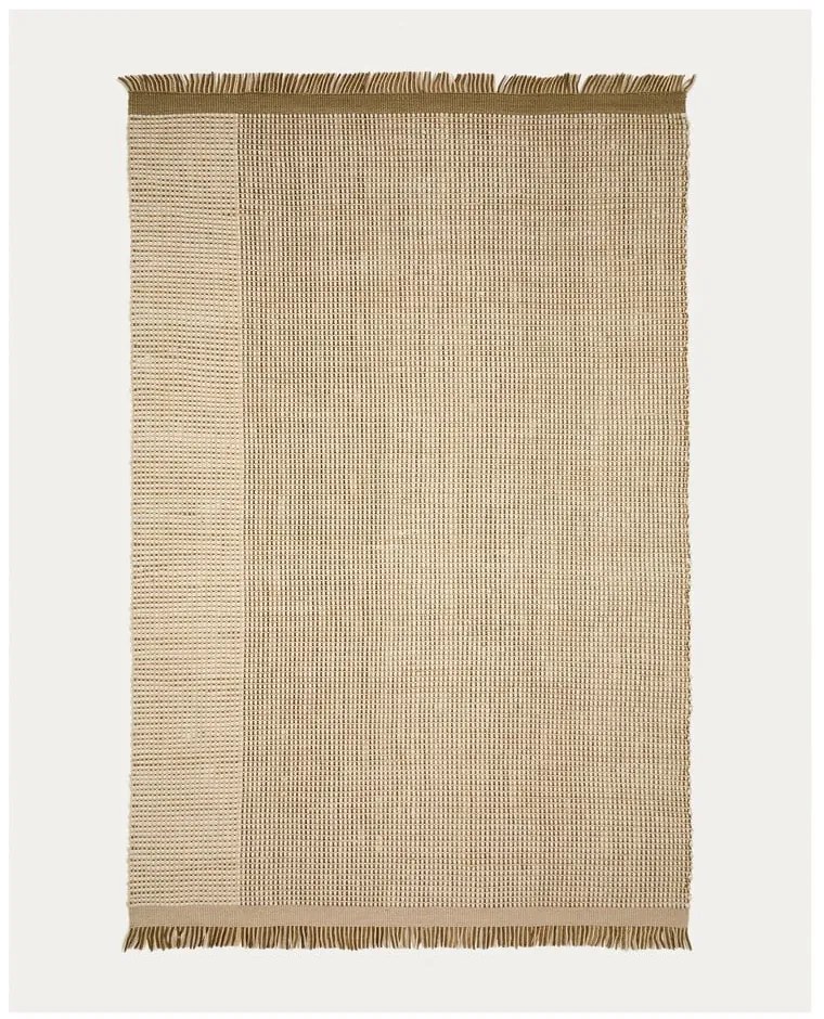Beżowy wełniany dywan dwustronny tkany ręcznie 160x230 cm Blart – Kave Home