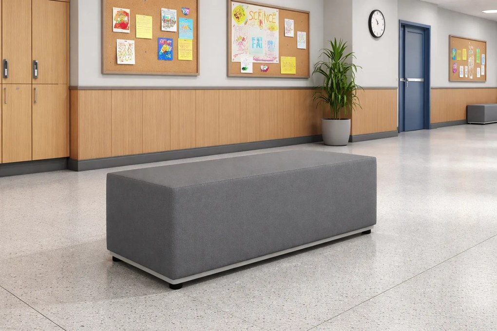 Szkolna pufa prostokątna Tobo 120 cm - tkanina Solar 33, rozmiar 6