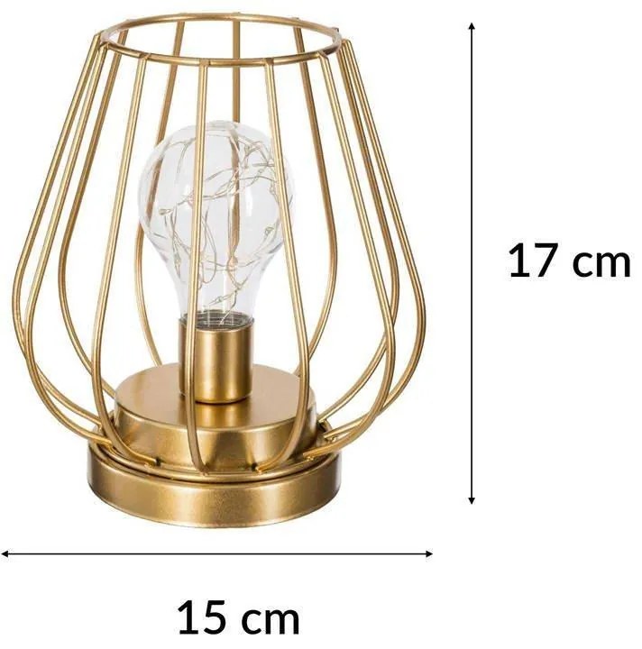 Lampa LED z żarówką dekoracyjną, 17 cm