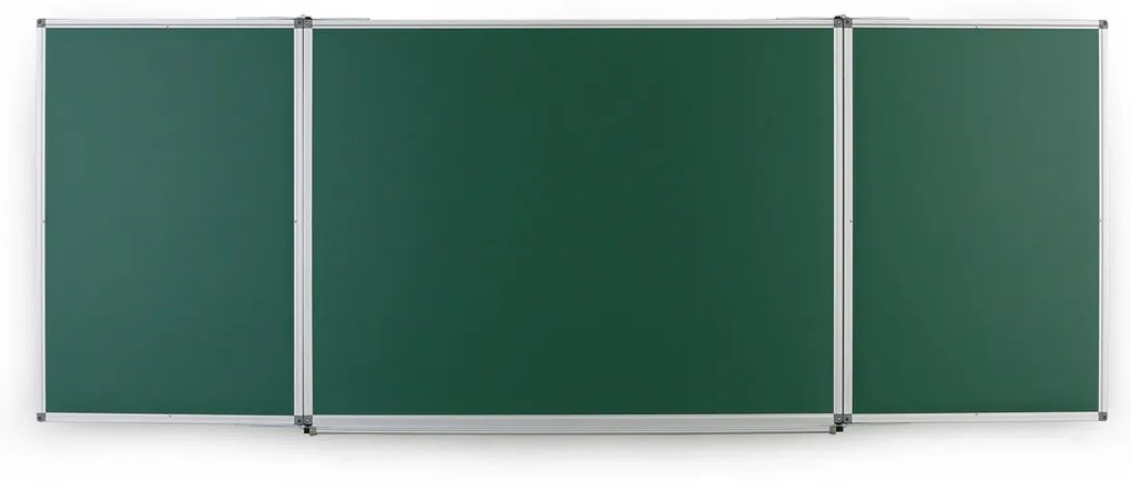 Tablica kredowa ceramiczna zielona składana, magnetyczna, 2400 x 900 mm