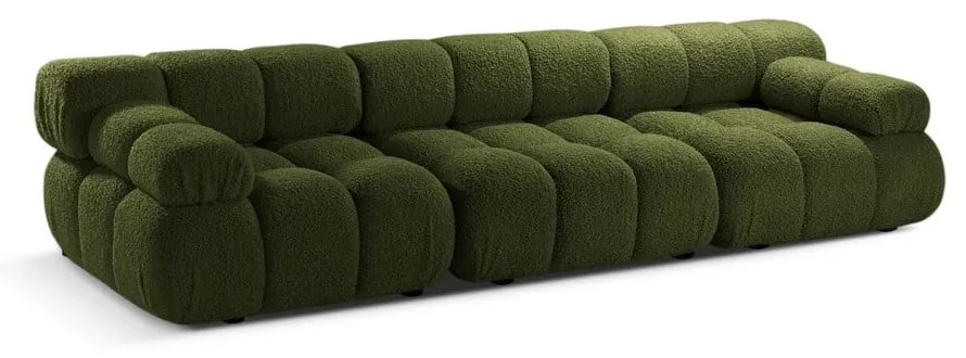 Zielona sofa modułowa z materiału bouclé 282 cm Bellis – Micadoni Home