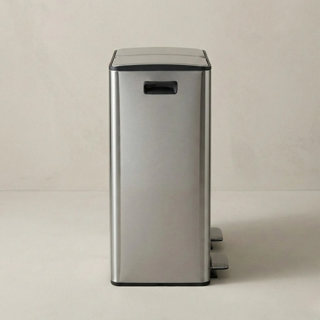 Dwukomorowy kosz na odpady SOLV, 60 l