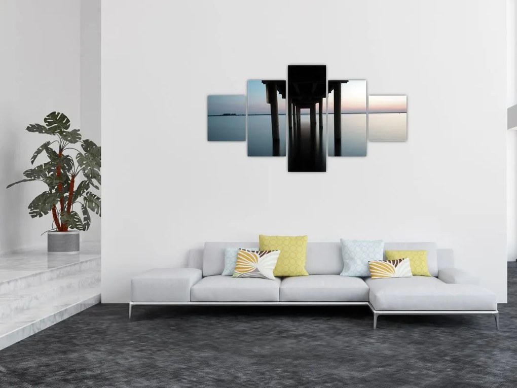 Obraz - spokojna powierzchnia wody (125x70 cm)