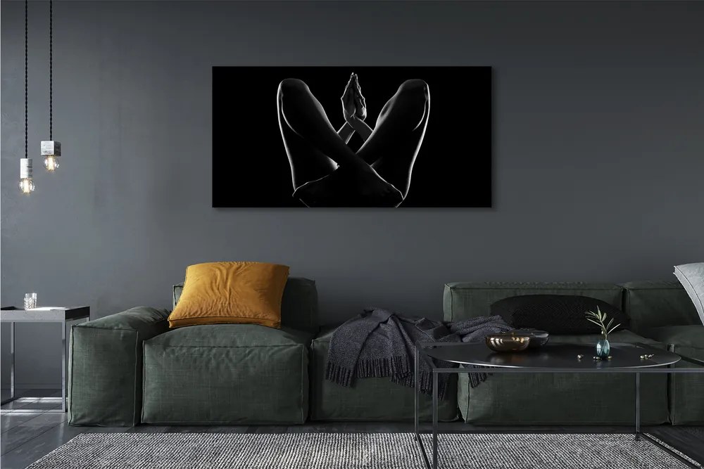 Obraz na płótnie Sylwetka Kobiecej Harmonii