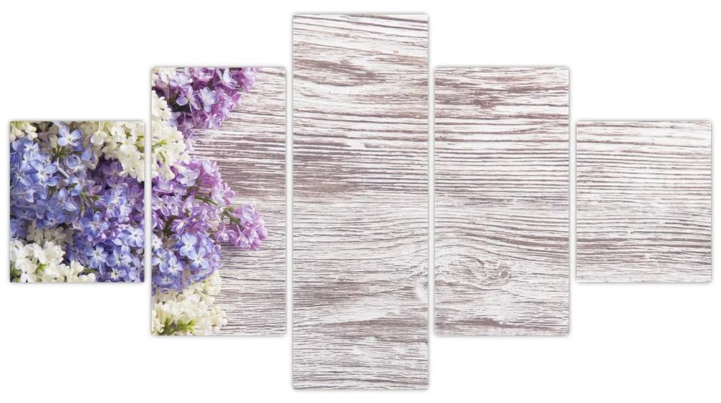 Obraz bzu na drewnie (125x70 cm)