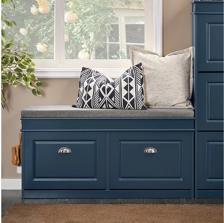 SoBuy Ławka na buty z siedziskiem i 2 drzwiami FSR64-B