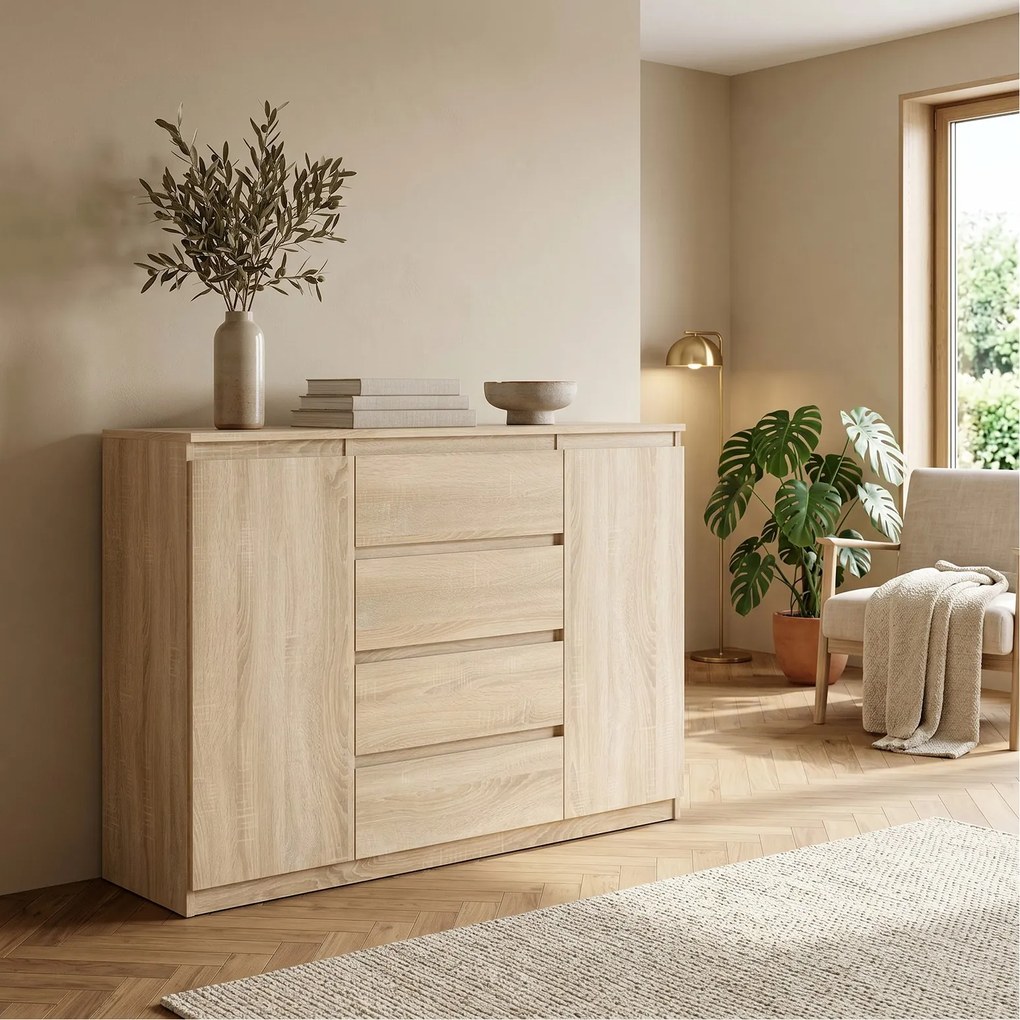 Komoda NUDO 120 cm do Salonu Sypialni Dąb sonoma
