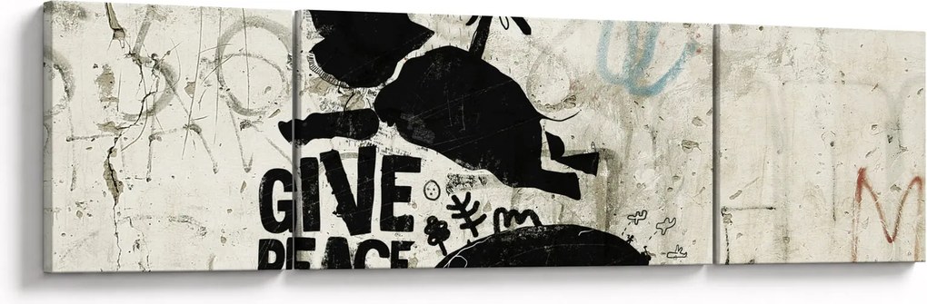 Obraz - Słoń nad ziemią (170x50 cm)