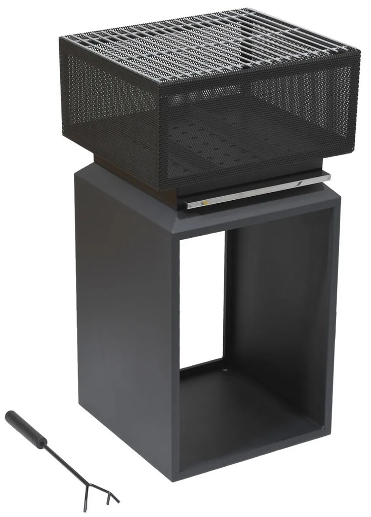 Cattara Palenisko przenośne z kratką Cube, 74 cm