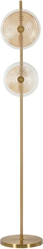 Lampa stojąca w kolorze złota ze szklanym kloszem (wysokość 170 cm) Venice – Mauro Ferretti