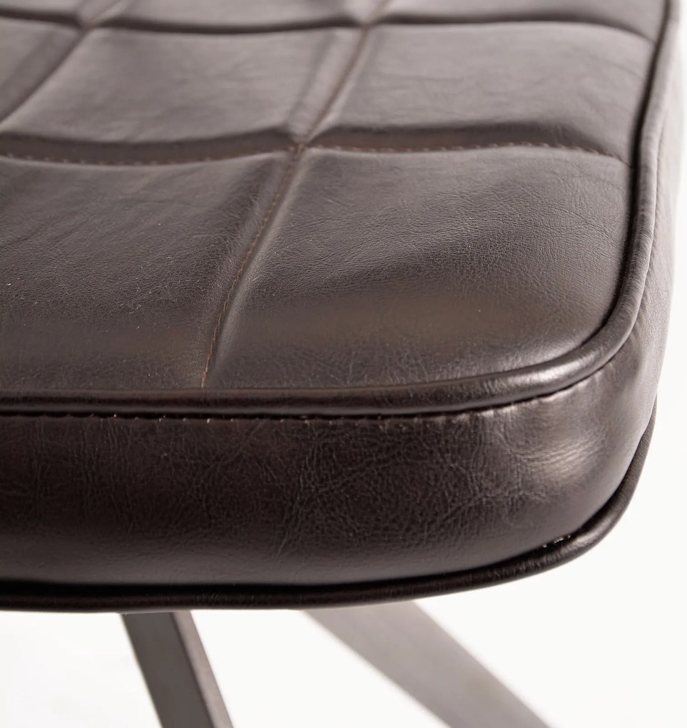 Designerskie krzesło pikowane z ekoskóry Ashton D03
